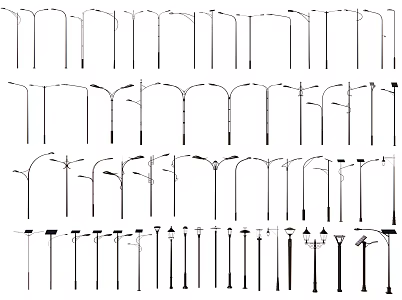 Modern Street Light Solar Street Light Municipal Lighting High Pole Light Highway Landscape Light Street Light Outdoor Light Pole Garden Light 3d model