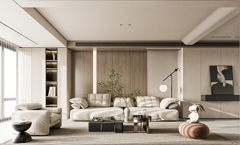 modern living room 3d model