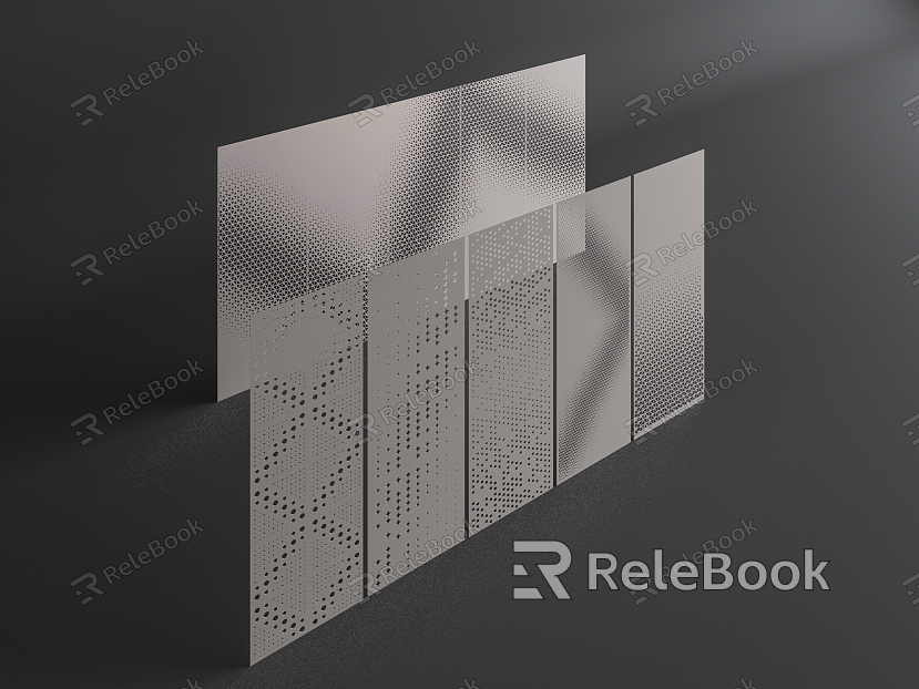 Gradient Perforated Plate Hollow Background Plate Punched Pervious Wall Panel Aluminum Single Plate Partition Stereo Perforated Plate model