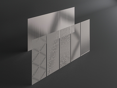 Gradient Perforated Plate Hollow Background Plate Punched Pervious Wall Panel Aluminum Single Plate Partition Stereo Perforated Plate model