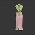 Stylish White High Waist Trousers With Gold Trimmed Sleeveless Vest