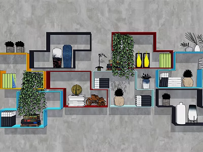 Modern Wall Cabinet Storage Rack 3d model Modern Wall Cabinet Storage Rack 3d model