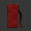 Red Accordion Daily Living Essential with Black Bellows and White Perforated Key Buttons
