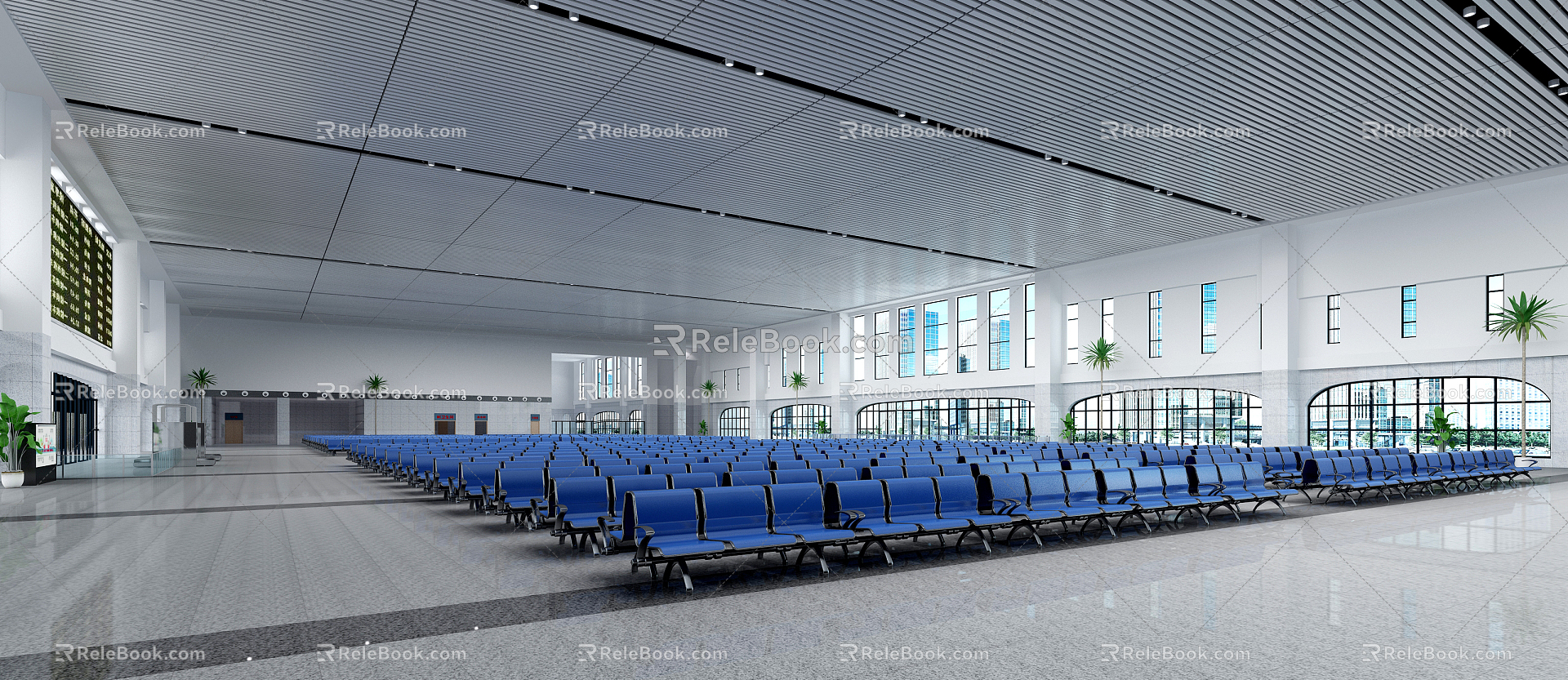 Modern Waiting Hall Waiting Hall 3d model