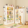 Lovely Cartoon Themed Kids Bookshelf With Large Storage Space And Practical Perforated Side Organizer