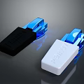DELMAY Electrical Power Switches in Black and White with Blue Highlights