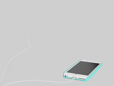 Public Charging Facility For Mobile Phones With White Charging Cable 3d model