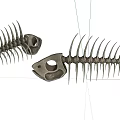 Artistic Fish Skeleton Decorative Ornament Set With Unique Design For Home Decor