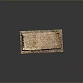 Natural Scenic Landscape With Rough Textured Block On Dark Shiny Background