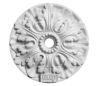 European-style lamp panel gypsum component carved 3d model