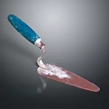 Durable Hardware Tool Trowel With Blue Handle And Metal Blade For Plastering 3d model