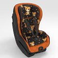 Child Car Seat With Cute Tiger Patterns Black And Orange Safety Design Details