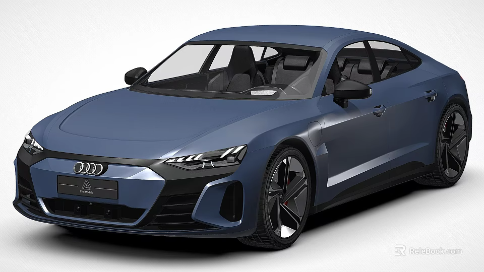 Audi Blue Sports Coupe Featuring Sleek Body Sharp Headlights And Stylish Wheels 3d model 