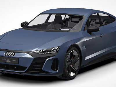 Audi Blue Sports Coupe Featuring Sleek Body Sharp Headlights And Stylish Wheels 3d model