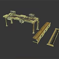 Industrial Conveyor System Equipment With Metal Frame And Separate Components