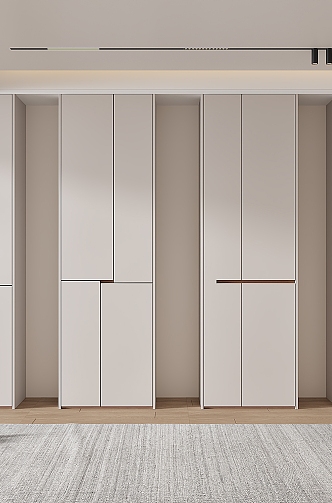 Simple Asymmetric Size Segmented Cabinet Door Balcony Cabinet Storage Cabinet 3d model