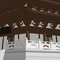 Traditional Chinese Pagoda With Multiple Tiers Golden Spire Wooden Structure And Overhanging Eaves