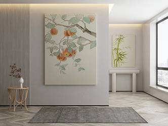 Modern plant painting decorative painting 3d model