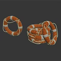 Orange And White Striped Life Rings With Single And Stacked Arrangement