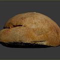 Freshly Baked Long Loaf Artisan Bread With Golden Crust And Soft Interior