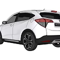White Honda HR-V SUV With Modern Exterior Design And Black Wheels