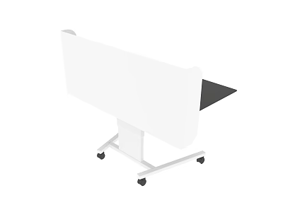 Modern Meeting Room With Mobile White Partition Screen And Rolling Casters 3d model