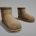 Brown Suede Ankle Boots With Round Toe Cushioned Sole And Classic Design