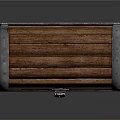 Vintage Wooden Storage Chest With Metal Trim And Lockable Design For Home Use