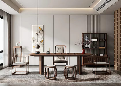 New Chinese Tea Room 3d model