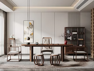 New Chinese Tea Room 3d model