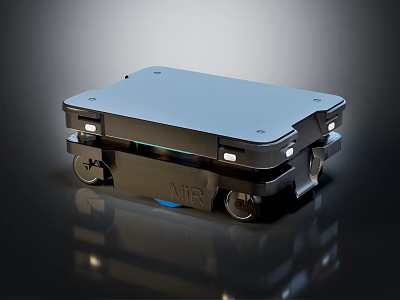 Advanced Modern Mobile Transport Box With Wheels And Flat Platform For Logistics Use 3d model