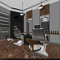 Beauty Hair Salon Interior Design With Modern Styling Chairs Mirrors And Beauty Products