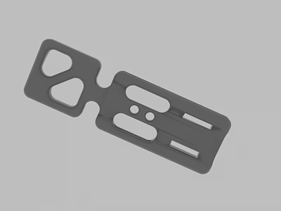 Black Metal Mechanical Component With Holes Slots And Industrial Functional Structure Design 3d model