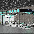 LINGCHEN Modern Exhibition Booth Featuring Product Showcase And Lighting Design