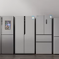 Multiple Stainless Steel Refrigerators And Freezers In Different Styles