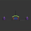 Advanced Quadcopter Drone With Purple Propellers Carbon Fiber Frame And Colorful Body