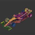 Yellow Black Renault Formula 1 Car With Aerodynamic Front Wing And Rear Spoiler