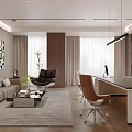 Modern Office Chairman Office Manager Office Desk and Chair Combination Office Computer Combination Reception Sofa Leather Sofa Boss Table 3d model