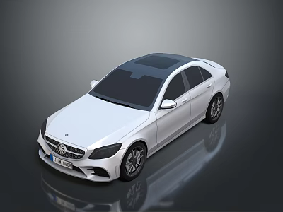 Sleek White Sedan With Black Roof Modern Design And Stylish Wheels 3d model