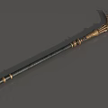 Blade Crescent Shovel Spear Axe Single Piece Halberd Blade Game Weapon Cold Weapon Long Handle Weapon Low Face Number Super Realistic High Precision Video Grade 3d model