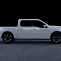 White Electric Pickup Truck With Modern Sleek Exterior And Black Alloy Wheels