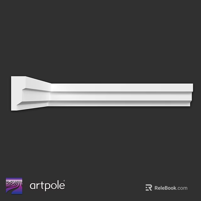 White Modern Architectural Decorative Component With Layered Structural Design For Interior Decoration 3d model 