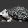 Realistic Hedgehog Figurine With Detailed Spiky Back And White Face Home Decor Piece