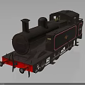 Vintage Steam Train Model With Dark Brown Exterior Red Accents And Classic Wheels
