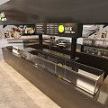 GANCHA TEA Bubble Tea Shop Interior With Modern Counter And Menu Board