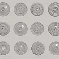 Elegant Round Ornamental Carvings With Intricate Patterns And Classic Designs