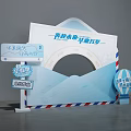 Inspirational Future Dream Sailing Scene With Envelope Balloon And Signage