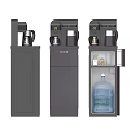 Two Modern Water Dispensers With Open Door And Bottle For Daily Use