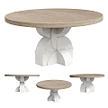 Bernhardt solid wood dining table 3d model