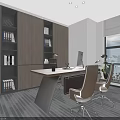 Modern Public Office Space With Open Layout Office Desks Ergonomic Chairs Computers And Potted Plants